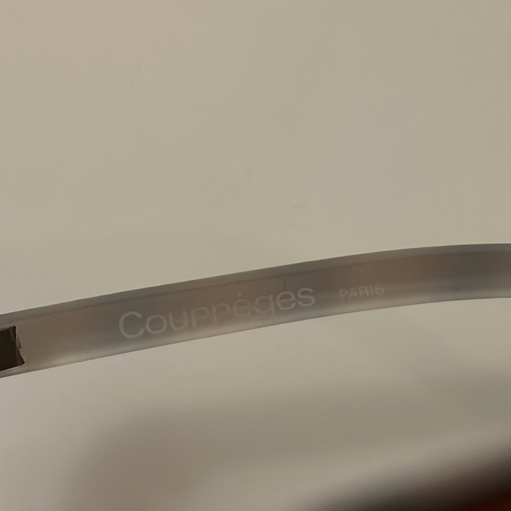 Courréges Gradient Pink Shield Sunglasses with Blue Frame - Picture 4 of 4